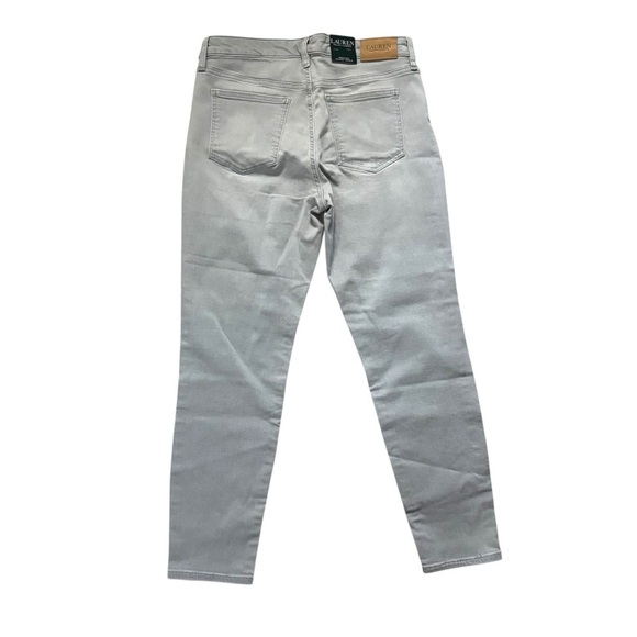Lauren Ralph Lauren Premier Skinny Ankle Jeans Size 10 New With Tag Gray Gothic - Picture 2 of 6